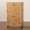 Baxton Studio Winda Modern and Contemporary Oak Brown Finished Wood 4-Door Shoe Storage Cabinet 190-11989-ZORO - alternate 4